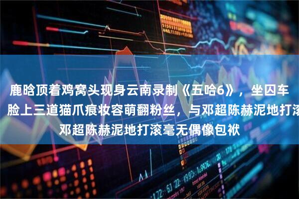 鹿晗顶着鸡窝头现身云南录制《五哈6》，坐囚车游街笑翻全场！脸上三道猫爪痕妆容萌翻粉丝，与邓超陈赫泥地打滚毫无偶像包袱